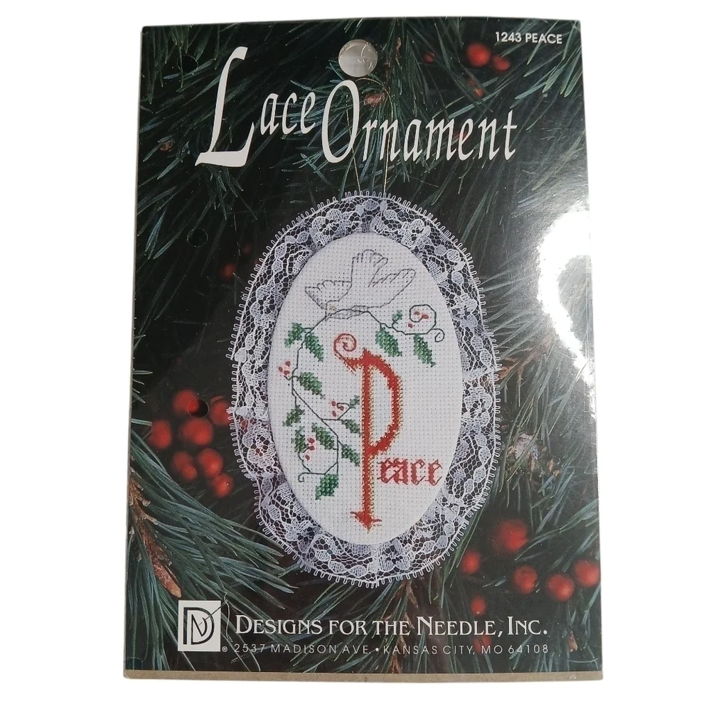 VTG Designs for the Needle Christmas Ornament Cross Stitch Kit 1243 PEACE